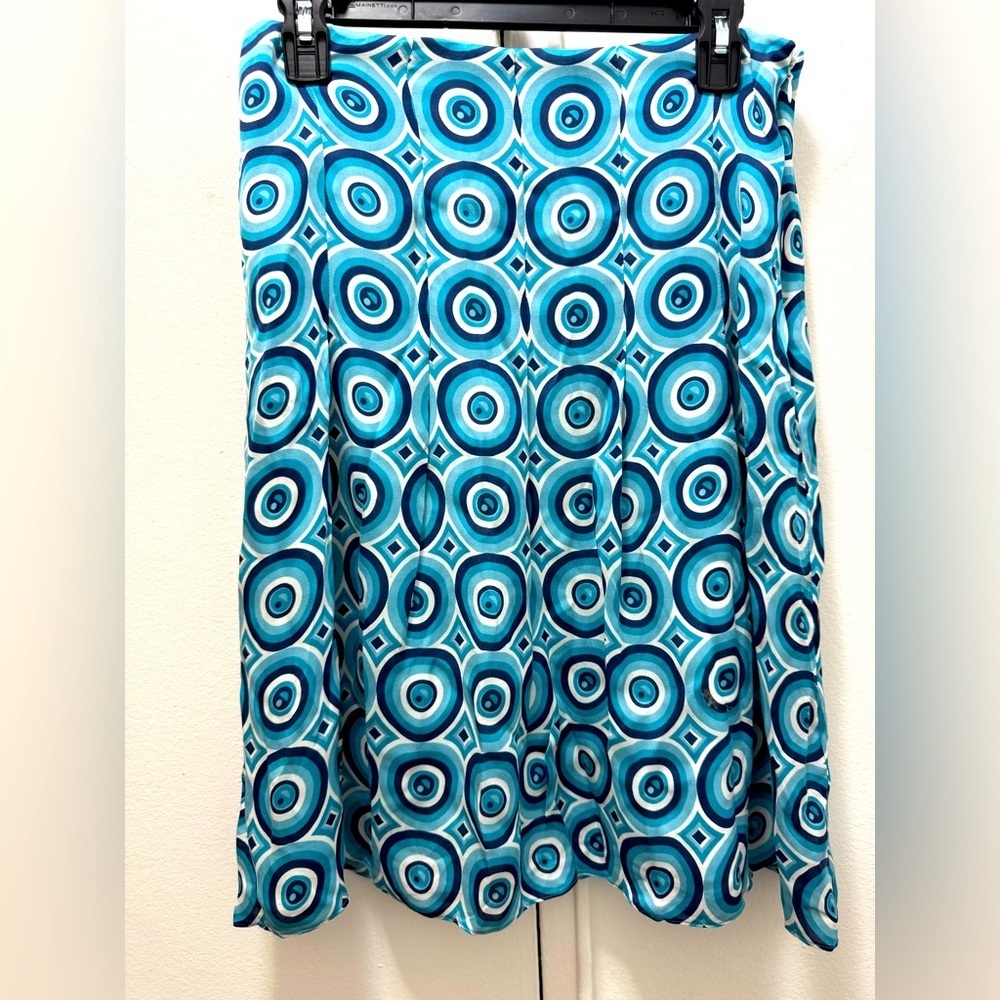 Y2K vintage Ann Taylor 100% Silk Skirt A-line knee length Size 4 🧿